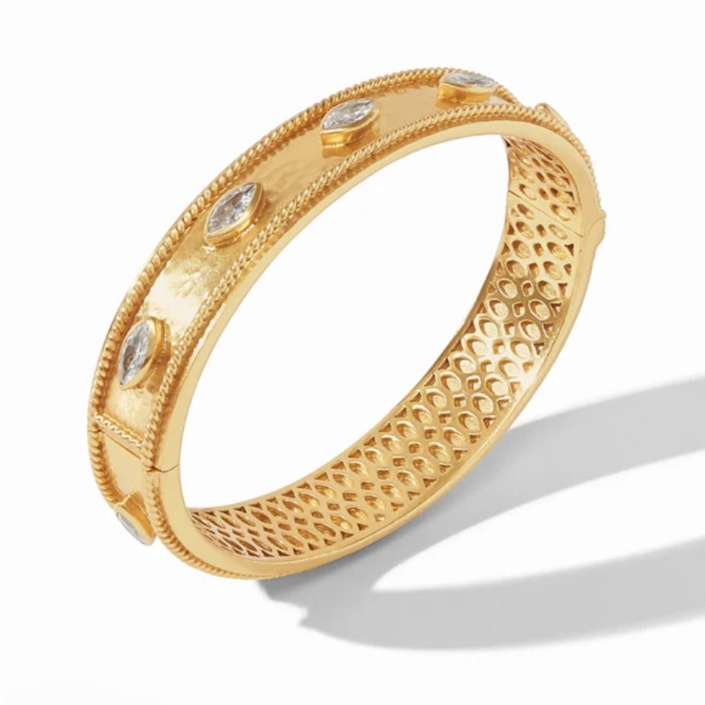 Julie Vos Gold Bracelet with Sparkling Clear Stones, Beautful! - Picture 6 of 6